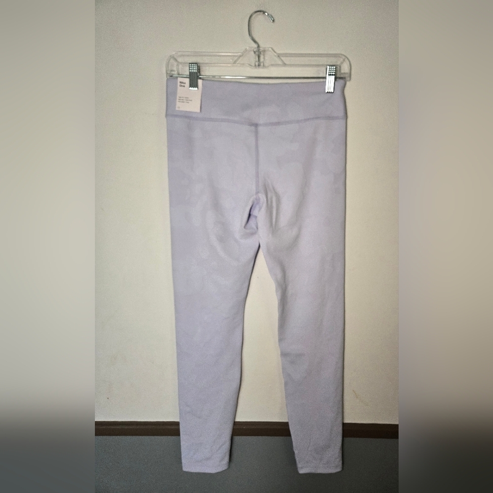 Nike Dri Fit High Rise Full Length Womens Leggings NWT Purple Camo size XL - Picture 2 of 7